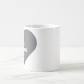 音声セラピストグレーハートマグ コーヒーマグカップ (中央)