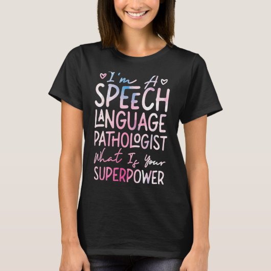 音声セラピストセラピーアシスタントSLP I'A Speec Tシャツ (正面)