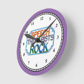 音声セラピスト岩 ラウンド壁時計 (傾斜)