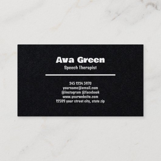 音声セラピスト料 名刺 (裏面)