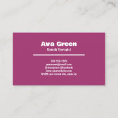 音声セラピストSLP 名刺 (裏面)