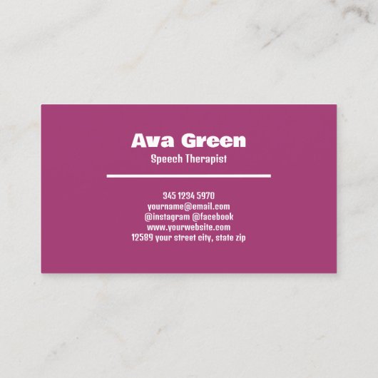 音声セラピストSLP 名刺 (裏面)