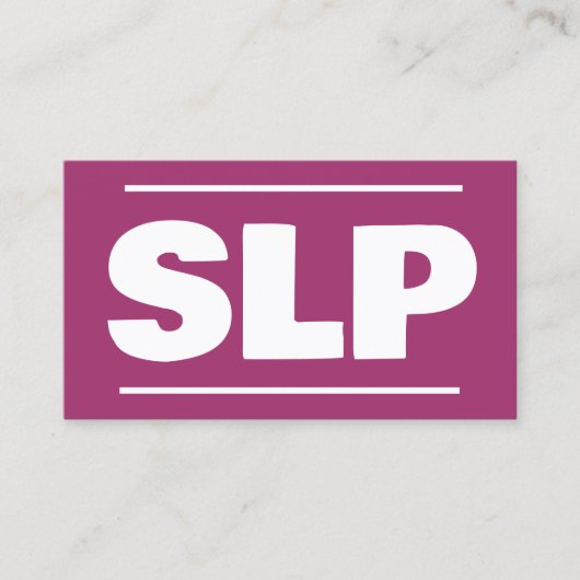 音声セラピストSLP 名刺 (正面)