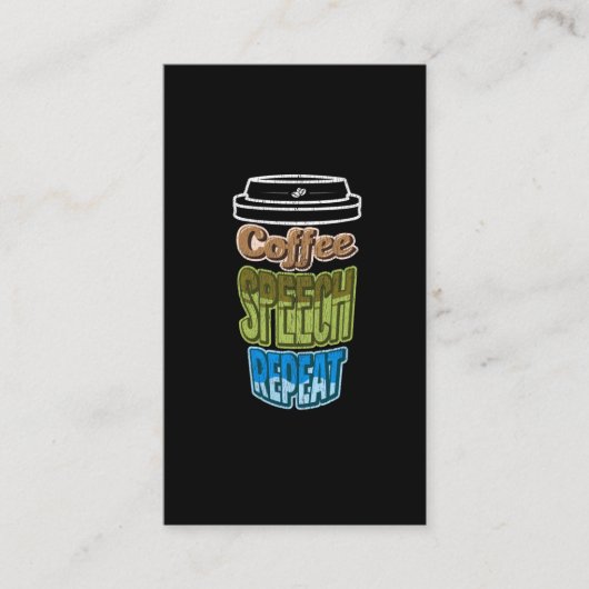 音声セラピーコーヒー言語病理 名刺 (正面)