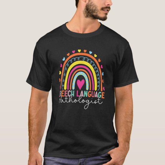 音声セラピーレインボー言語病理学者 Tシャツ (正面)