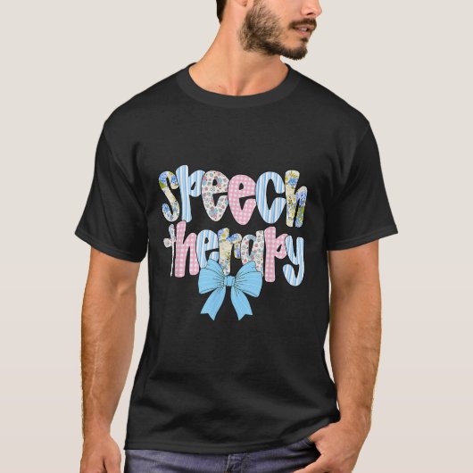 音声セラピーレトロGroovy言語病理学者T Tシャツ (正面)