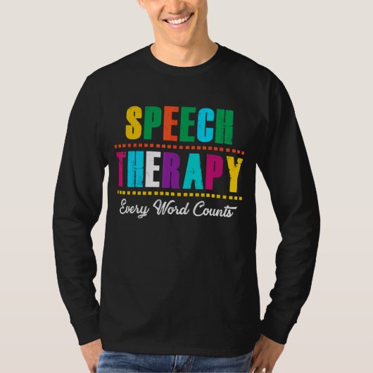音声セラピー各単語が音声言語Pをカウント Tシャツ (正面)