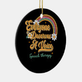 音声セラピー言語病理医SLPティー セラミックオーナメント (右)