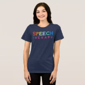 音声セラピー。言語病理学者 トライブレンドＴシャツ (正面全面)