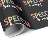 音声セラピーSLP音声病理医ギフト ラッピングペーパー (ロールコーナー)