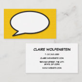 音声バブルおもしろいレトロ漫画ブック 名刺 (正面/裏面)