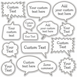 音声バブルのステッカーセット シール