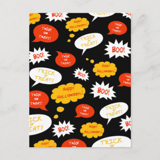 音声バブルのハロウィーン ポストカード