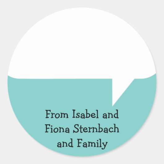 音声バブルギフトステッカー ラウンドシール (正面)