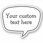 音声バブルステッカー シール (正面)