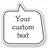 音声バブルステッカー シール (正面)