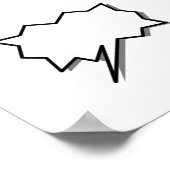 音声バブルデザイン ポスター (角)