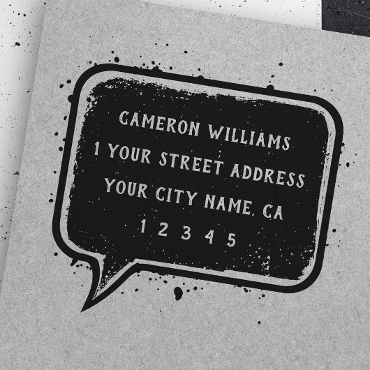 音声バブル差出人住所 ラバースタンプ