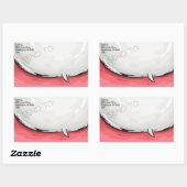 音声バブル漫画デザイン赤bkgd 長方形シール (シート)