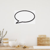 音声バブル漫画本モダン芸術ポップ・アートの文化Gr ポスター (キッチン)