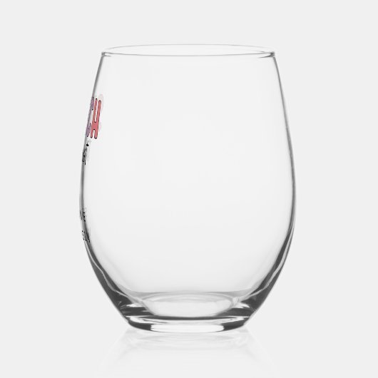 音声パーソナライズされたセラピストSLP ステムなしワイングラス (左)