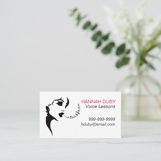音声レッスンの名刺 名刺 (スタンド正面)