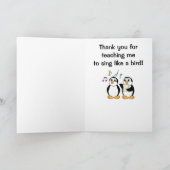 音声先生サンキューカードとペンギン サンキューカード (内部)