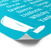 音声国際的アルファベット船出荷 ポスター (角)