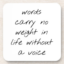 音声懸命プラスチックのコースターなしで コースター