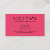音声指示レッスンホットピンクの名刺 名刺 (裏面)