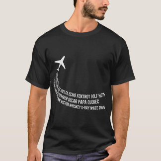 音声文字パイロット機 Tシャツ