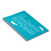 音声文字、ブルーセーリング ノートブック (右側)