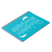 音声文字、ブルーセーリング ノートブック (左側)