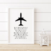 音声文字、航空壁芸術、パイロットギフト ポスター