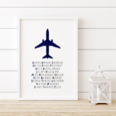 音声文字、航空壁芸術、パイロットギフト ポスター