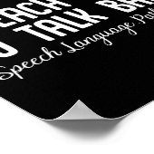 音声病理学セラピートークオティズム認識モン ポスター (角)