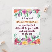 音声病理学者贈与学校言語セラピスト カード (正面/裏面インサイチュ)