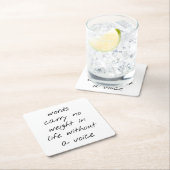 音声紙コースターなしで スクエアペーパーコースター (インサイチュ)