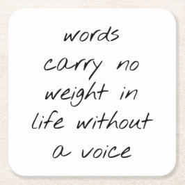 音声紙コースターなしで スクエアペーパーコースター