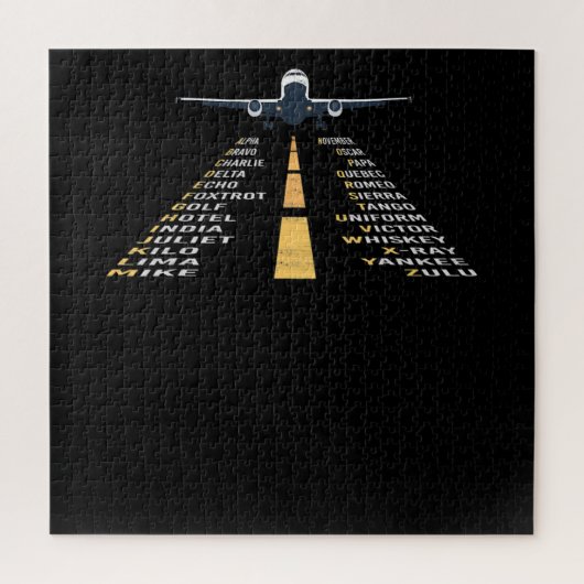 音声素地パイロットカデット飛行機ギフト ジグソーパズル (縦)