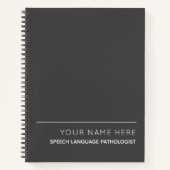音声言語病理学者カスタム渦巻型ノート ノートブック (正面)