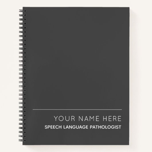 音声言語病理学者カスタム渦巻型ノート ノートブック (正面)