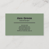 音声認識ウェルネススペシャリストSLP 名刺 (裏面)