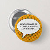 音声認識バブルあなたのメッセージテンプレートボタン 缶バッジ (正面&裏面)