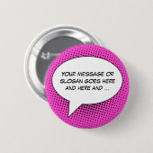 音声認識バブルあなたのメッセージテンプレートボタン 缶バッジ (正面&裏面)