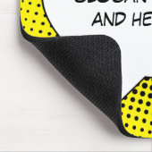 音声認識バブルのメッセージテンプレート マウスパッド (コーナー)