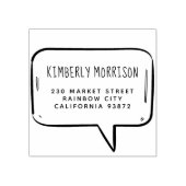 音声認識バブルの名前とアドレス ラバースタンプ (インプリント)