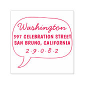 音声認識バブルスケッチファミリ名差出人住所 セルフインキングスタンプ (デザイン)