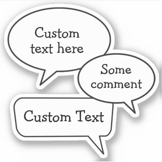 音声認識バブルスタンプ シール (正面)