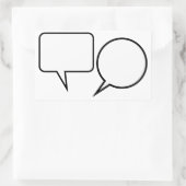 音声認識バルーン 長方形シール (バッグ)